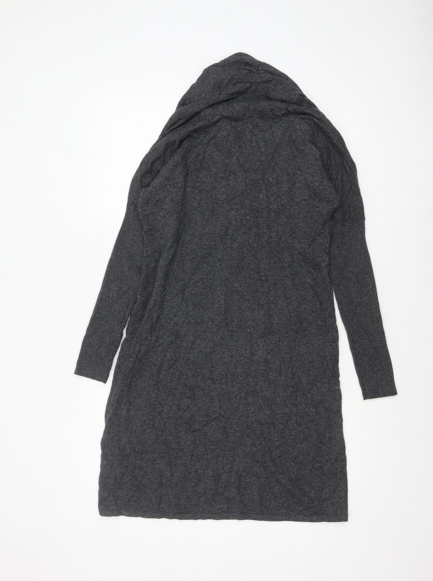Monsoon Women Grey Knit Knee Length Shift Dress Size M