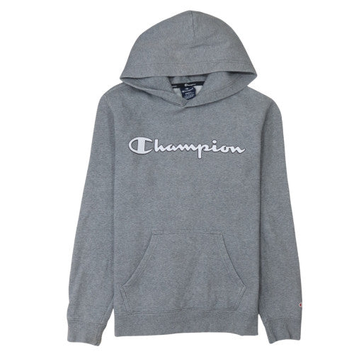 Champion Men’s Grey Pullover Hoodie Small Regular Fit Fleece Sweatshirt