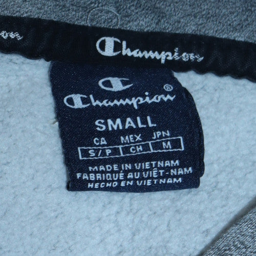 Champion Men’s Grey Pullover Hoodie Small Regular Fit Fleece Sweatshirt