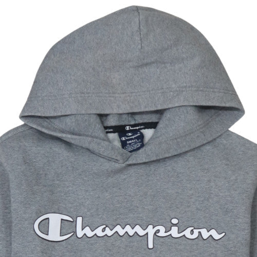 Champion Men’s Grey Pullover Hoodie Small Regular Fit Fleece Sweatshirt