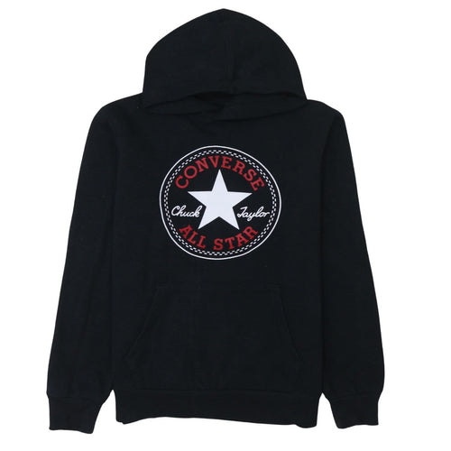 Converse Teens Black XL Pullover Hoodie with Logo