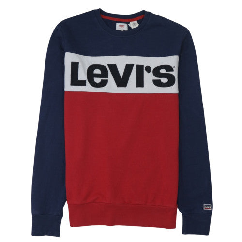 Levi's Men's Multicoloured Crew Neck Pullover Sweatshirt M