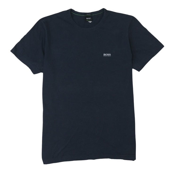 Hugo Boss Men Blue XL Regular Fit Cotton Crew Neck T-Shirt