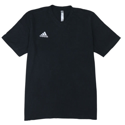 Adidas Men Black Short Sleeve V-Neck Sports T-Shirt Size L