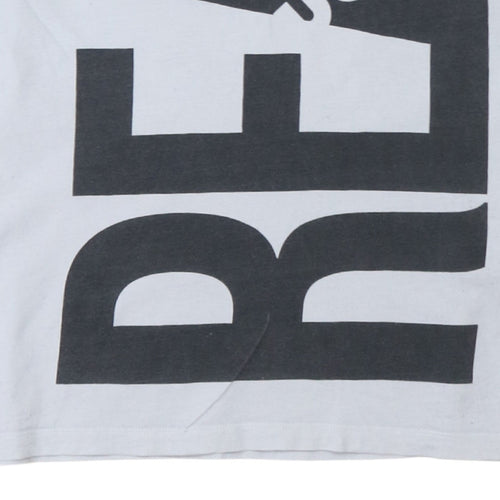 Levi's Men's White Graphic Print Crew Neck Cotton T-Shirt M