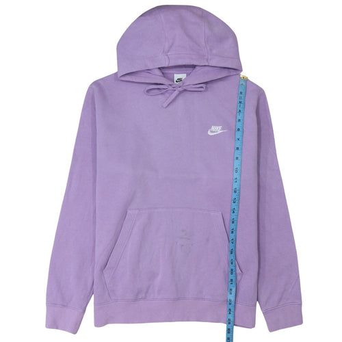 Nike Womens Purple Pullover Hoodie Size M Cotton Blend Logo