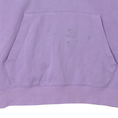 Nike Womens Purple Pullover Hoodie Size M Cotton Blend Logo