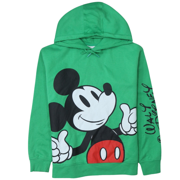 Disney Womens Green Mickey Mouse Pullover Hoodie XS