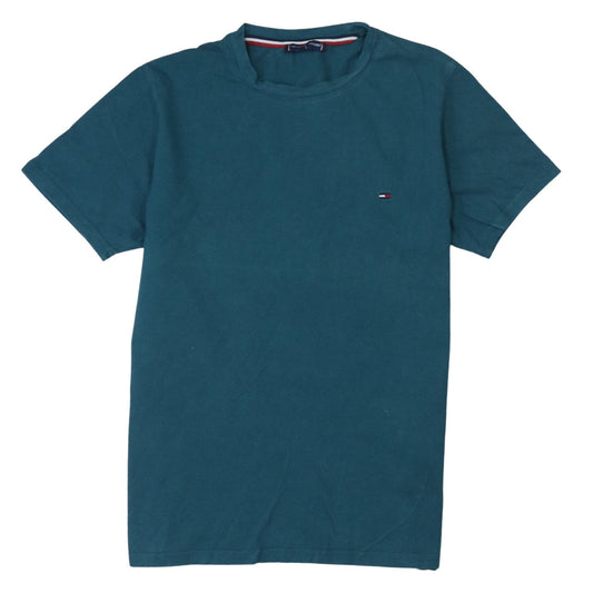 Tommy Hilfiger Men Blue Cotton Crew Neck Short Sleeve T-Shirt L