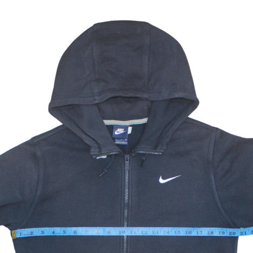 Nike Men's Black S Full Zip Hoodie Sweatshirt Logo Fleece