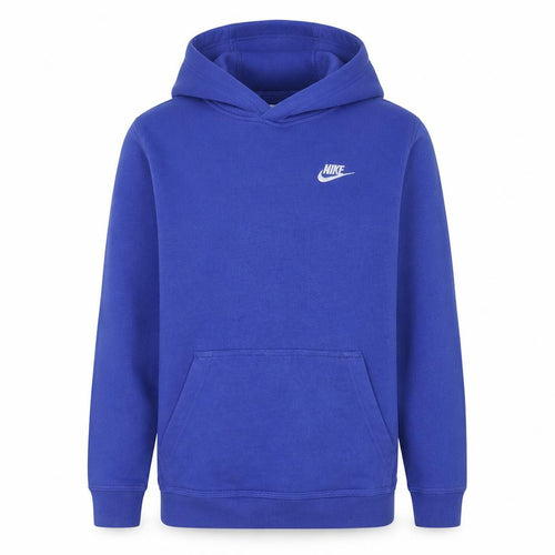 Nike Blue Teens Pullover Hoodie XL 158-170cm Logo Fleece Sweatshirt