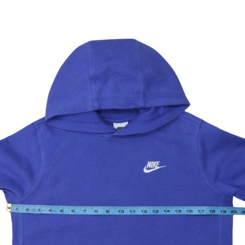 Nike Blue Teens Pullover Hoodie XL 158-170cm Logo Fleece Sweatshirt