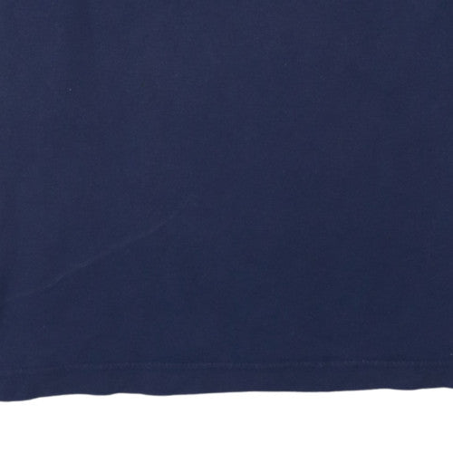 Tommy Hilfiger Men's Navy Blue Slim Fit Organic Cotton Polo L