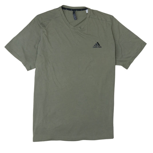 Adidas Men's Green 2XL Sports Crew Neck Short Sleeve T-Shirt