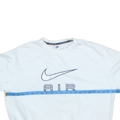 Nike Men's White Pullover Crew Neck Air Logo Sweatshirt Size S
