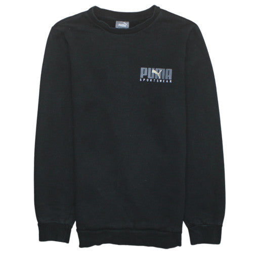 Puma Mens Black XS Regular Fit Crew Neck Fleece Sweatshirt