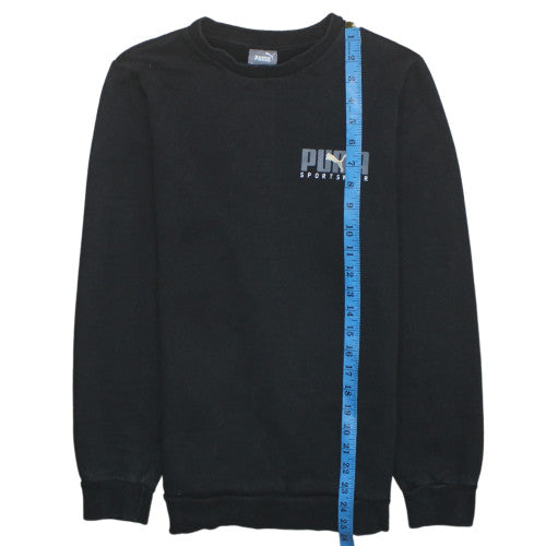 Puma Mens Black XS Regular Fit Crew Neck Fleece Sweatshirt