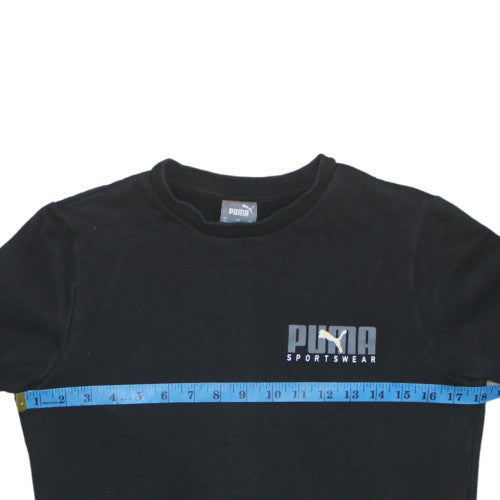 Puma Mens Black XS Regular Fit Crew Neck Fleece Sweatshirt