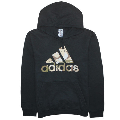 Adidas Men's Black Camo Logo Pullover Hoodie Size M