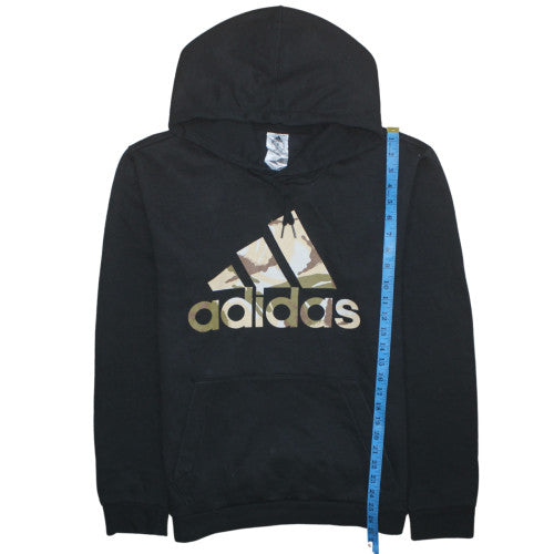 Adidas Men's Black Camo Logo Pullover Hoodie Size M