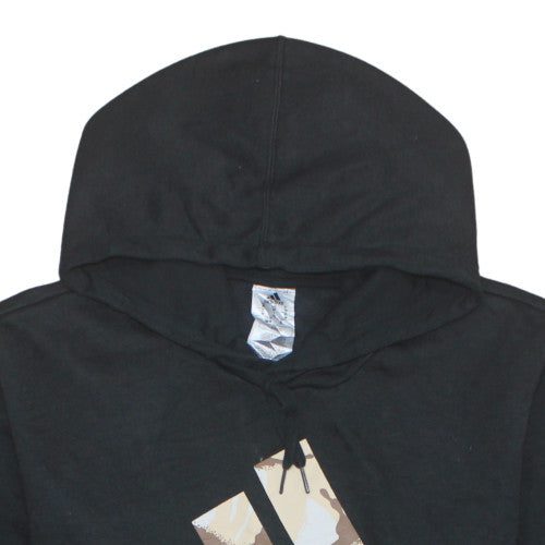 Adidas Men's Black Camo Logo Pullover Hoodie Size M