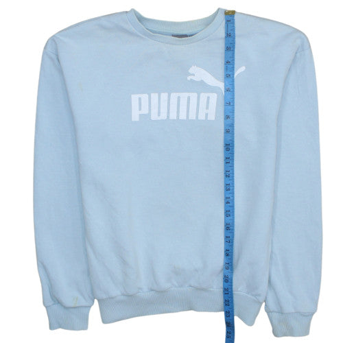 Puma Men’s Blue Crew Neck Logo Sweatshirt Size S