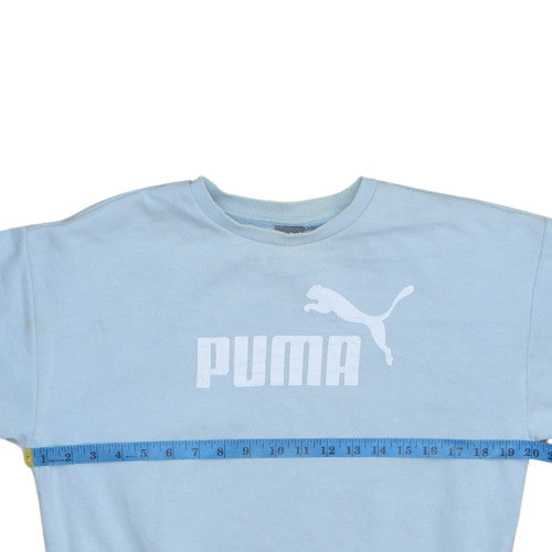 Puma Men’s Blue Crew Neck Logo Sweatshirt Size S