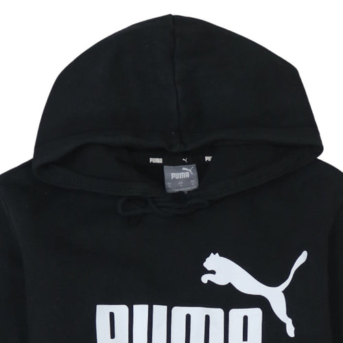 Puma Men's Black Small Pullover Hoodie Fleece Sweatshirt