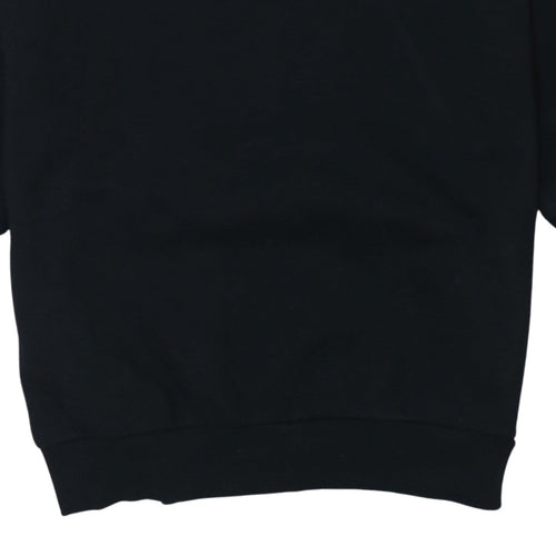 Nike Teens Black Pullover Hoodie M Gold Logo Fleece Sweatshirt