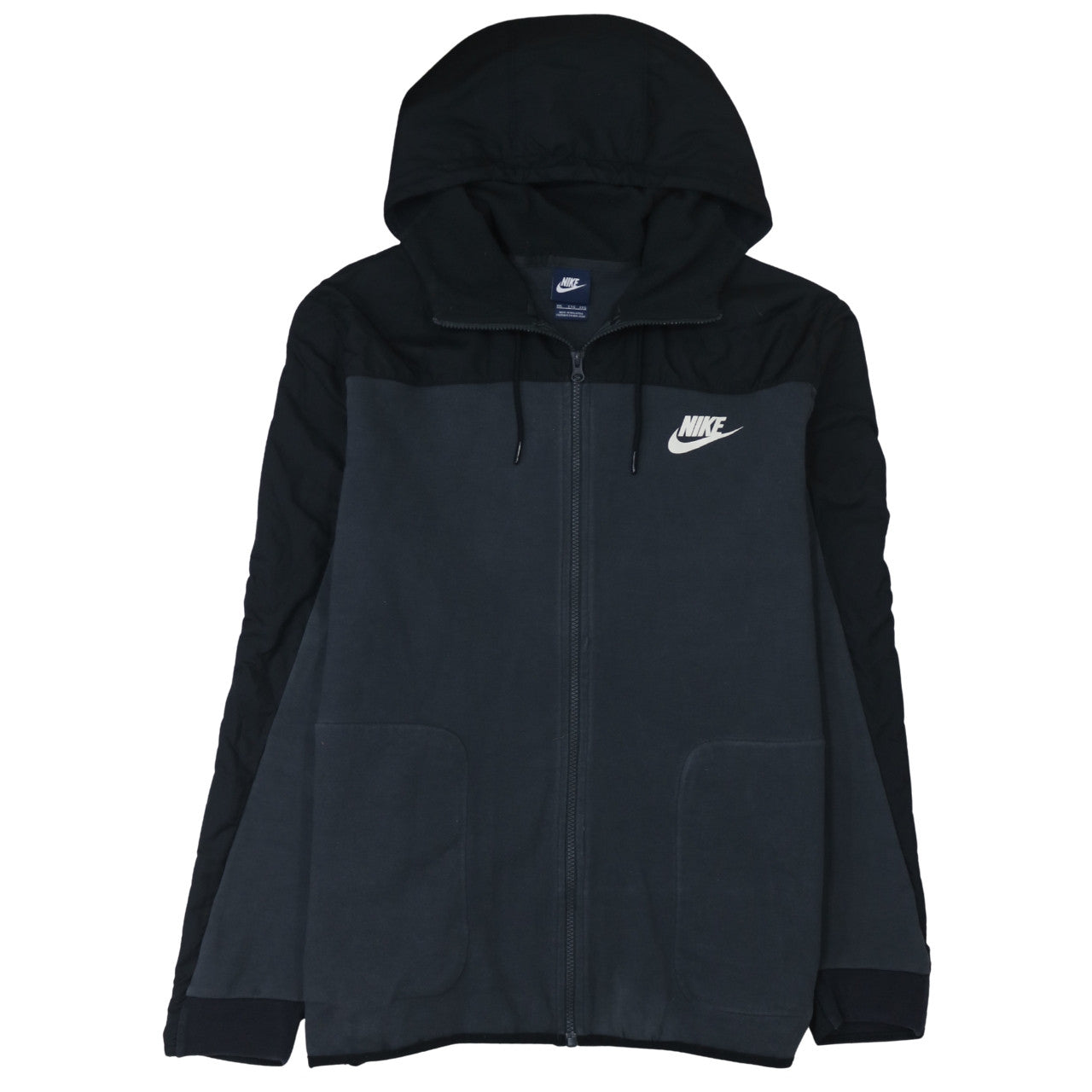 Nike Men's Black 2XL Full Zip Hooded Sports Sweatshirt