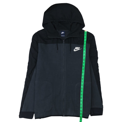 Nike Men's Black 2XL Full Zip Hooded Sports Sweatshirt