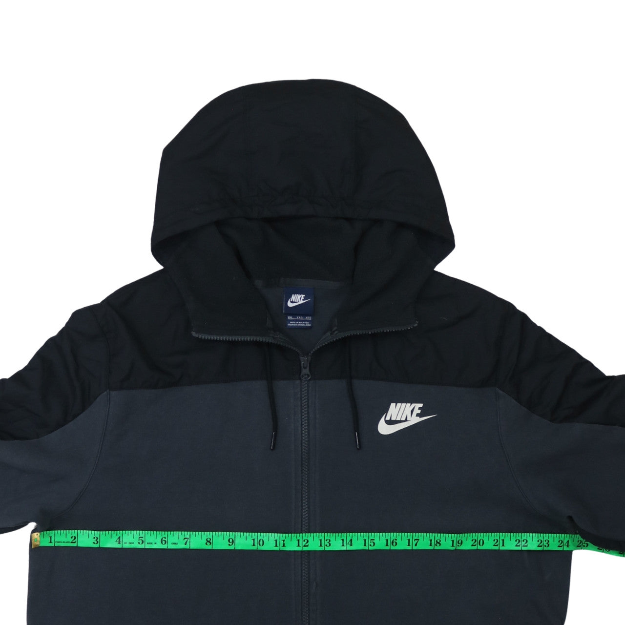 Nike Men's Black 2XL Full Zip Hooded Sports Sweatshirt