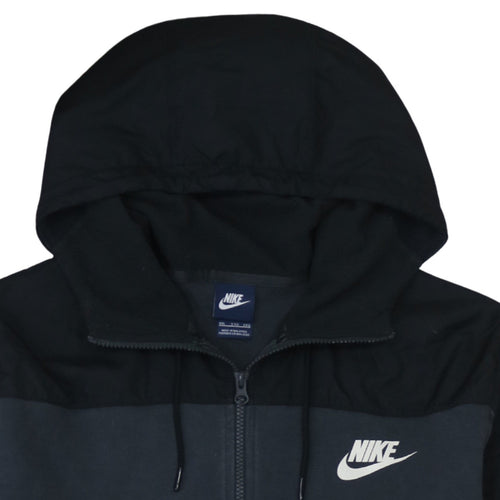 Nike Men's Black 2XL Full Zip Hooded Sports Sweatshirt