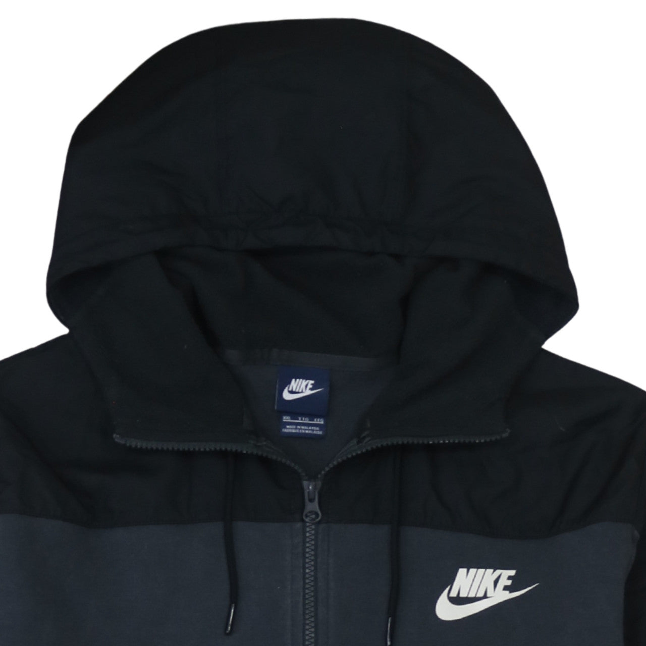 Nike Men's Black 2XL Full Zip Hooded Sports Sweatshirt