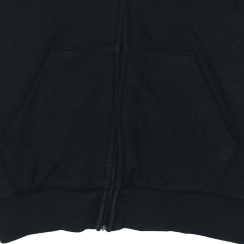 Adidas Women's Black Full Zip Hoodie Size Small UK 8-10 Cotton Blend
