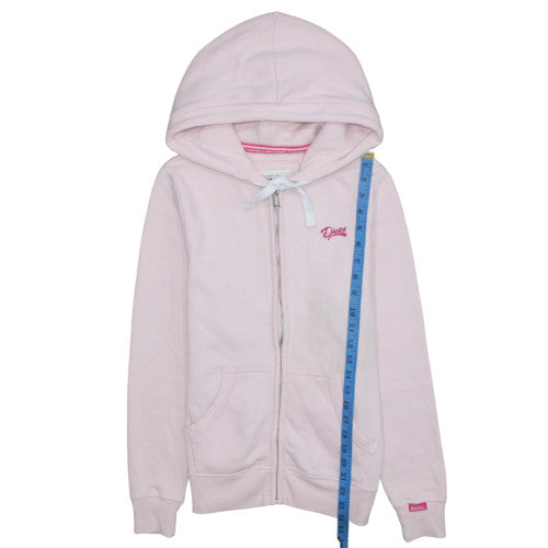 Diesel Women's Pink Full Zip Hoodie Size S Cotton Blend