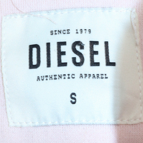 Diesel Women's Pink Full Zip Hoodie Size S Cotton Blend
