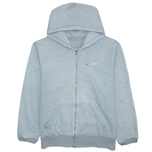 Nike Men’s Grey Full Zip Hoodie Size L Regular Fit Sportswear