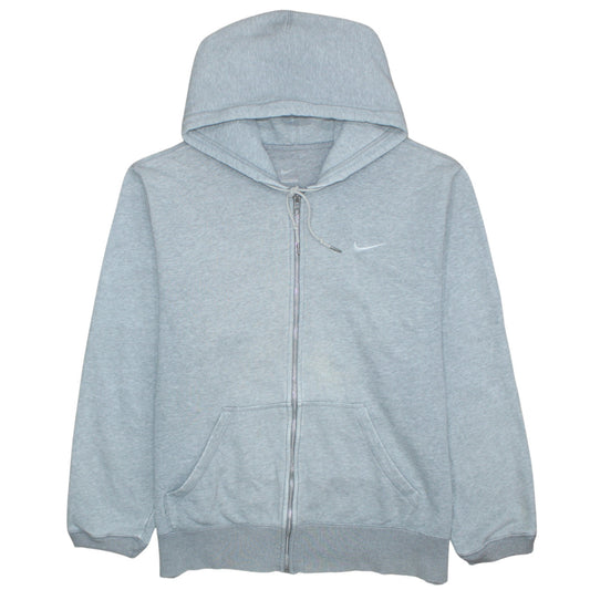 Nike Men’s Grey Full Zip Hoodie Size L Regular Fit Sportswear