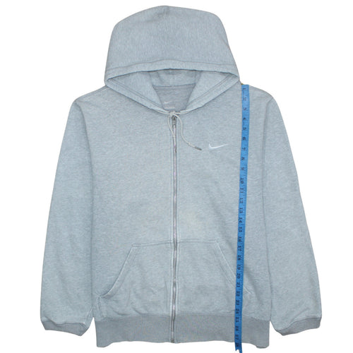 Nike Men’s Grey Full Zip Hoodie Size L Regular Fit Sportswear