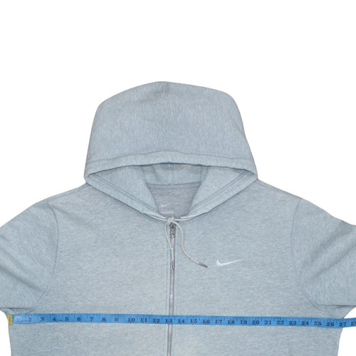 Nike Men’s Grey Full Zip Hoodie Size L Regular Fit Sportswear