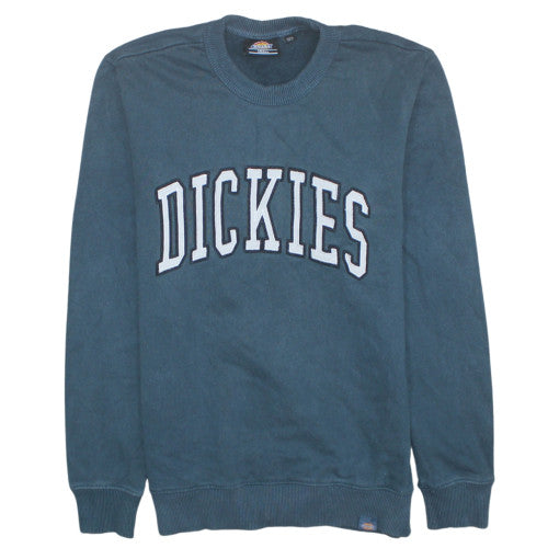 Dickies Mens Blue Crew Neck Pullover Sweatshirt Small