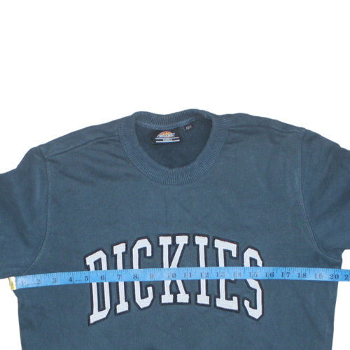 Dickies Mens Blue Crew Neck Pullover Sweatshirt Small