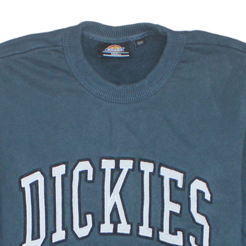 Dickies Mens Blue Crew Neck Pullover Sweatshirt Small