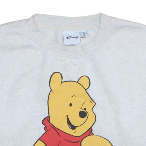 Disney Women’s Grey Winnie the Pooh Pullover Sweatshirt Size L 14/16