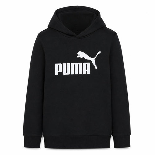 Puma Boys Black Pullover Hoodie 11-12 Years Long Sleeve Logo Sweatshirt