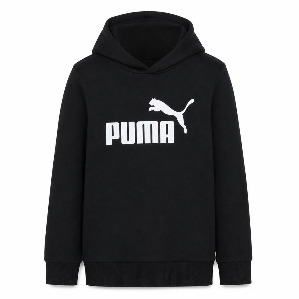 Puma Boys Black Pullover Hoodie 11-12 Years Long Sleeve Logo Sweatshirt