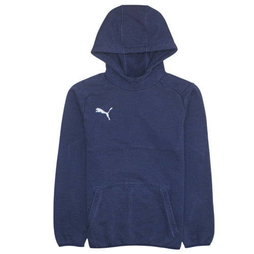 Puma Boys Navy Blue Pullover Hoodie 14-16 Years Cotton Blend
