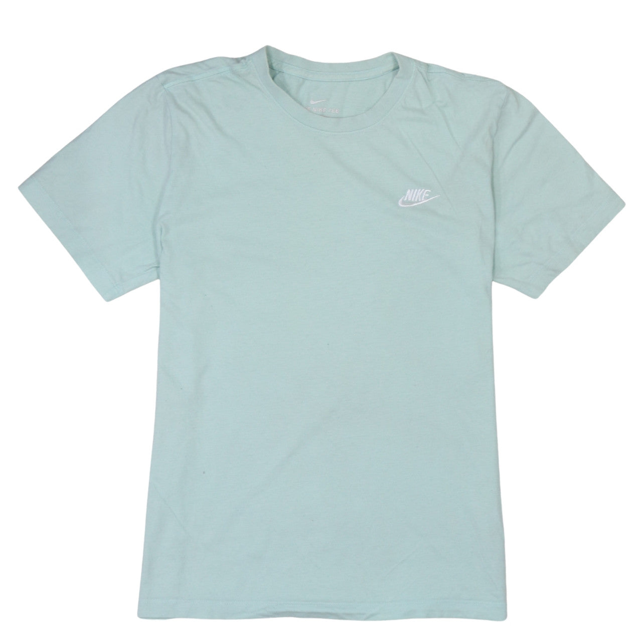 Nike Men's Green Small Crew Neck Cotton T-Shirt