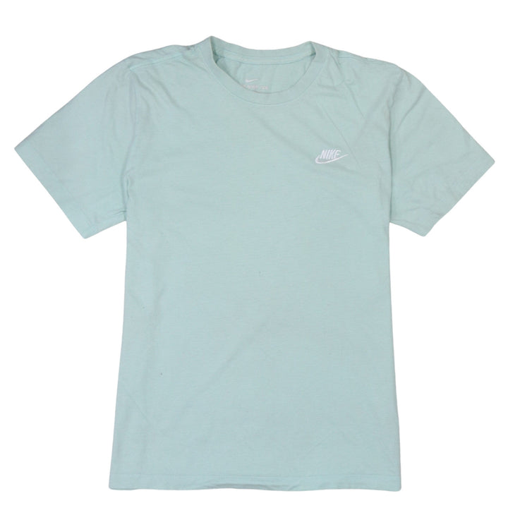 Nike Men's Green Small Crew Neck Cotton T-Shirt